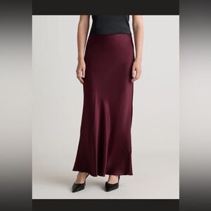 Quince Burgundy Maxi Skirt
